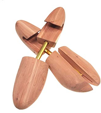 Cathcart Elliot Mens Cedar Shoe Trees – Adjustable Width Aromatic Cedar Wood – Helps Maintain Shape, Reduce Creases, Absorb Moisture – Suitable for Dress Shoes & Casual Footwear