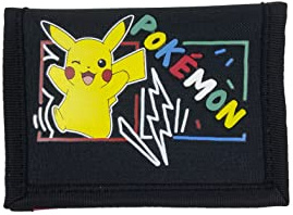 CYPBRANDS Pokémon: Pikachu Geldbörse, Geldbörse, Zubehör und Zubehör, bunt, Schwarz, offizielles Produkt