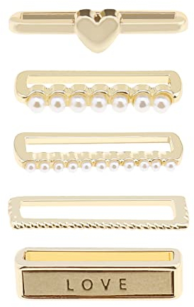 5 cinturini per orologio in metallo decorativo per smartwatch da 18 mm di larghezza