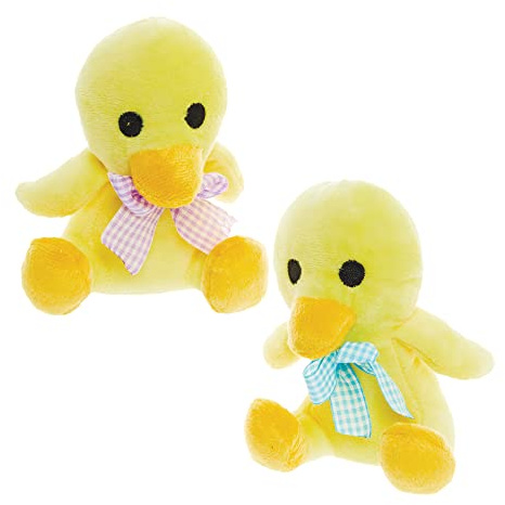 Baker Ross FX466 Chick Plush - Pack of 2, Soft Toy Easter Party Bag Fillers