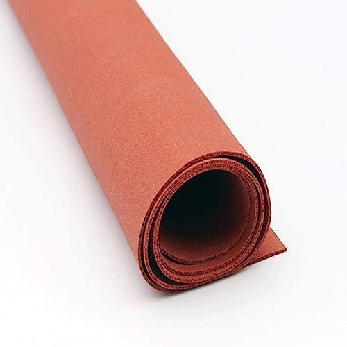 AYTOSH Silikonschaum-Plattenplatte, Wärmedämmdecke, Rot, 1 Stück, for Heimwerker-Dichtung (Color : 250 x 200mm, Size : 6mm)