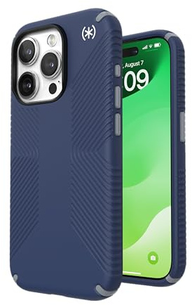 Speck Presidio2 Grip für iPhone 15 Pro Hülle MagSafe Back Cover Blau