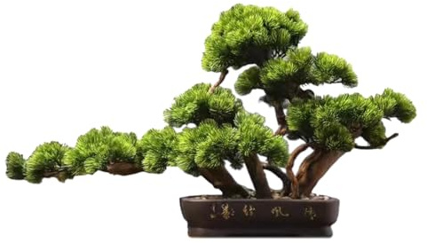 Artificial Bonsai Tree Realistic Fake Plant Simulation Bonsai Pine Tree Decoration Potted Artificial Houseplant Desktop Display Zen Office Decoration Bonsai