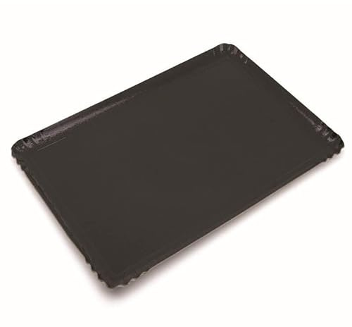 emballage garrigou 25 Plateaux traiteur réutilisable noir - Plateau 19 x 28 cm