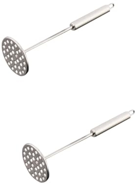 Zerodeko 2pcs Stainless Steel Potato Masher Tool Manual Ricer for Mashing Potatoes Fruits Vegetables Yams Squash for Cooking Gadget