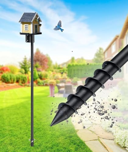 Vogelhaus Stange, 185 cm hohe Vogelfutterspender Stange für draußen Heavy Duty, verstellbare Vogelfutterspender Stand, Vogelhaus Stange für Bluebird, Hummingbird