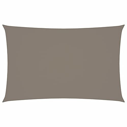 LAPOOH Toldo de Vela Rectangular de Tela Oxford Gris Taupe 5x8 m, Toldo Vela, Toldos Exterior Terraza, Toldo para Sombra, Lona Sombra Exterior, Toldos para Patio