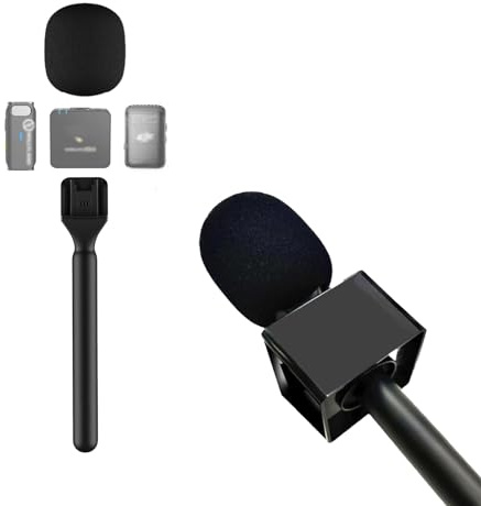 Ständer Halter Mic Flag für DJI Mic Mini/Mini 2/3/2/Rode Wireless GO II/Insta360 Air Handle Rig Wireless Interview Lavalier Mikrofon Griff Adapter Handheld Mount für Osmo Pocket 3/Hollyland Lark/Synco