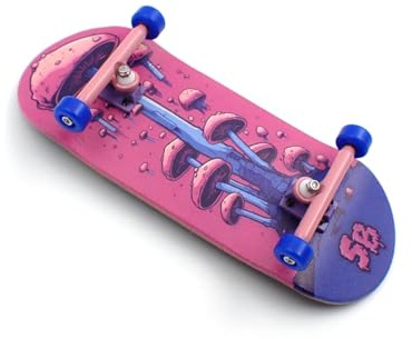 SPITBOARDS Set completo fingerboard legno 36x96mm assemblaggio preassemblato 5 strati Pro Trucks Lock Nuts CNC Bearing Real Wear Graphics Lasered Foam Grip