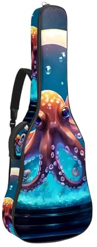 Tasche für Akustikgitarre, wasserdichte Tasche für 40/41/42 Zoll Gitarre, mehrere Taschen, Delphin Crystal Ball, Mehrfarbig Nr. 04, 42.9x16.9x4.7 in, Gitarrentasche