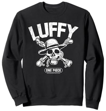 Monkey D Luffy Sombrero de paja Piratas Cráneo Crossbones Anime Sudadera