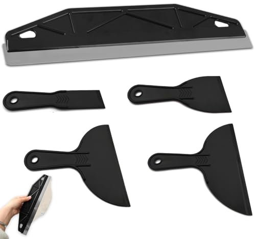 5Pcs Paint Trim Guard, 12 Inch Paint Shield with 4 Scrapers, Paint Cutting in Tool, Cutting in Tools for Painting Edge Painting Tool for Cutting in Paint Guide