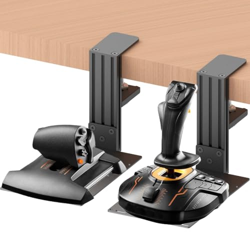 Support de bureau universel compatible avec Logitech X56, X52, X52 Pro, Thrustmaster SimTask Farmstick, T - Flight Hotas One, T - Flight Hotas 4, T - Flight Hotas X, T16000M FCS Hotas, TCA Officer