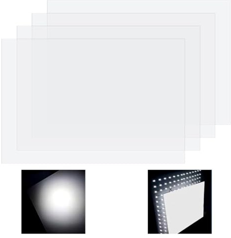 NBEADS 4 Pcs Light Diffusion Film, 21x30cm LED Lighting Diffuser Sheet for LCD Photography Softening Led Lights