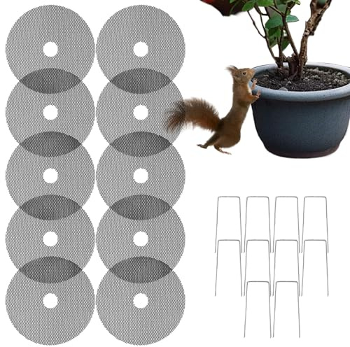Cubierta de suciedad para plantas, tapón protector de excavación de mascotas cortable, protectores de flores para plantas de jardín al aire libre, para gatos, mascotas, animales, ardillas, gatitos