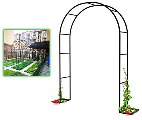 Robust trädgårdsbåge i metall – elegant rosbåge för klätterväxter och blommor, perfekt för bröllop, quinceañeras och festdekorationer