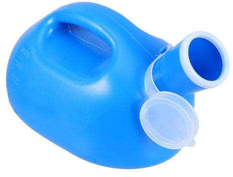 BCOATH Urinoir Portable pour Homme 3000 Ml Grosse Capacité Flacon d'Urine Bleu Ergonomique Anti-Éclaboussures Voyage Hôpital Usage Nocturne