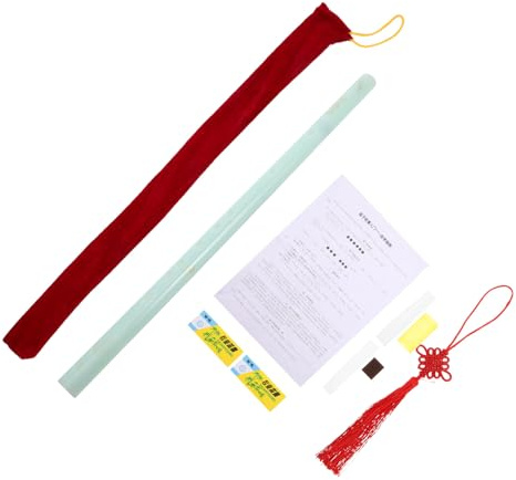 Chinesische Anfängerflöte Dizi F-dur Blau PC 1 Satz mit Zubehör | Jade Optik, für Schüler und Einsteiger, Klassisch Modern, Hygienisches Spielgefühl, für Hobby und Unterricht