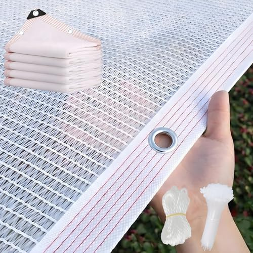 Red de Sombra, Malla Sombra con Ojales, Lona Sombra Jardin Exterior, Tela de Sombreo Resistente A Los Rayos UV, Transpirable Protector Solar para Pérgola Jardín Balcón Patio 1-20m(3.5x3.5m)