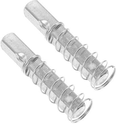 EXCEART Lot de 2 Barres Carrées en Acier Inoxydable pour Poignée de Porte Ressort de Compression, Élasticité et Résistance, Style Vintage Argenté