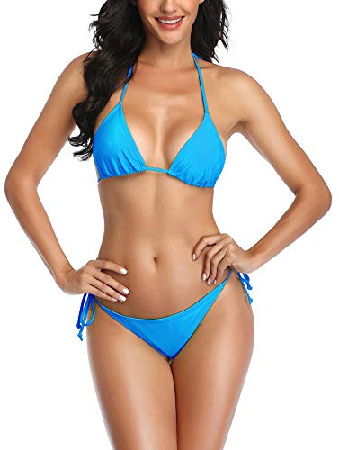 SHERRYLO stringbikini två delar baddräkt för dam triangel topp brasiliansk botten S-XL kropp, Tukost, en storlek