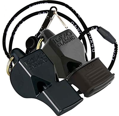 Fox 40 Pealess Whistle 2 Stück/Classic + Classic CMG mit 1 Umhängeband