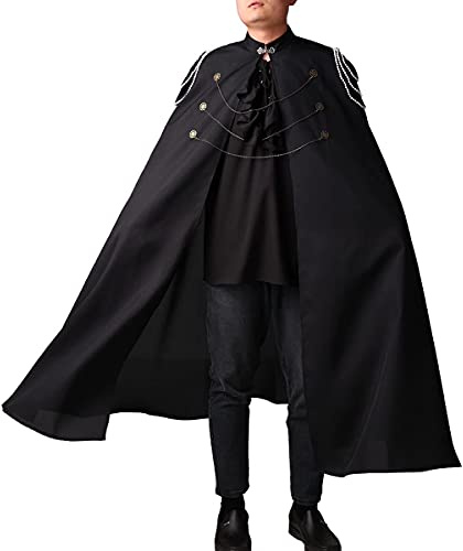 COSDREAMER Medeltida renässans mantel häxa mantel kostym (röd)