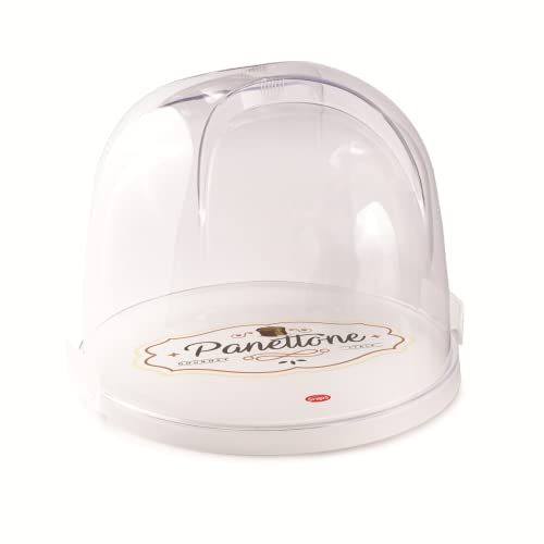 Snips | Porta Panettone | Porta Pandoro | Contenitore in plastica con coperchio Trasparente con 2 chiusure di sicurezza | Misure 27 x 26 x 22 cm | Made in Italy | Bpa Free