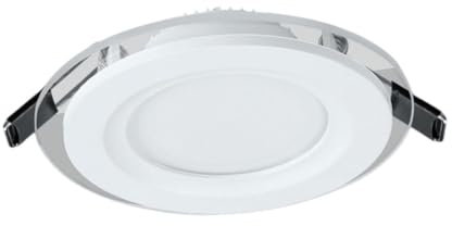 Vetrineinrete® Pannello led slim incasso bordo in vetro 18 watt cct tre colorazione di luce calda fredda naturale (Tondo)