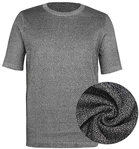 Level 5 Protective Cut Clothing, Slash Stab Clothing Round Neck Safety Top Stab Proof T-Shirt Used in Various Scenarios (L)