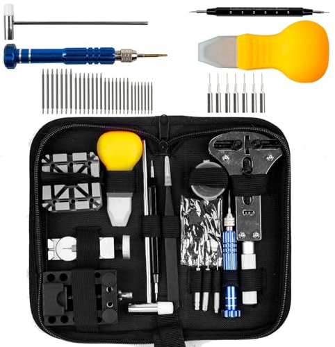 Sgehai watch repair tool kit,watch tool kit,uhrmacherwerkzeug set,uhrenwerkzeug batteriewechsel,uhrendeckel öffner,batterie wechseln werkzeug uhr,werkzeug zum öffnen von uhren,uhrendeckelöffner