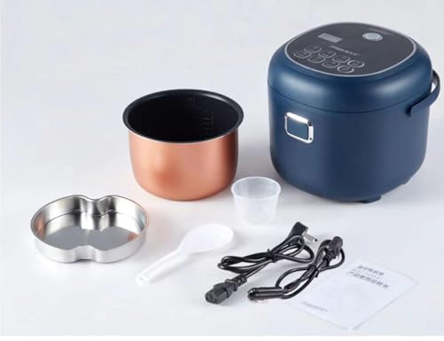 Car Rice Cooker, 12V/24V/110V/220V Electric Rice Cooker, 2-5 People 24 Hours Intelligent Reservation 8 Cooking Modes Non Stick Inner Pot