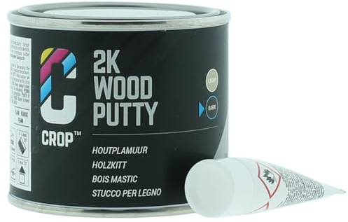CROP 2K Holzspachtel - Braun - Dose - Füllt, glättet & formt Holzflächen - 125 ML