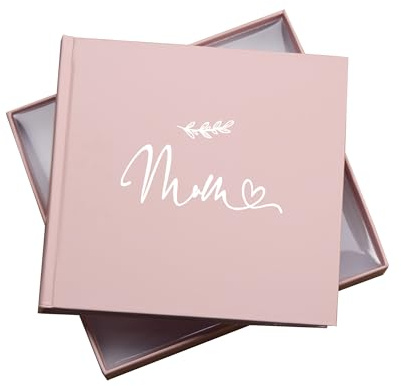 Mum Leaf Design Memories Photo Album, Holds 50 6x4 inch Photos, 18.5x19.5cm, Pink