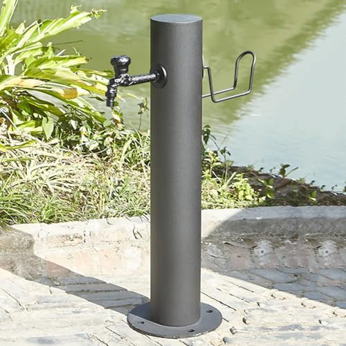 Colonna d'acqua per rubinetto da esterno in acciaio inossidabile con base per fontana verticale da giardino autoportante Design a prova di gelo Migliora il tuo spazio in giardino con una bella fontana