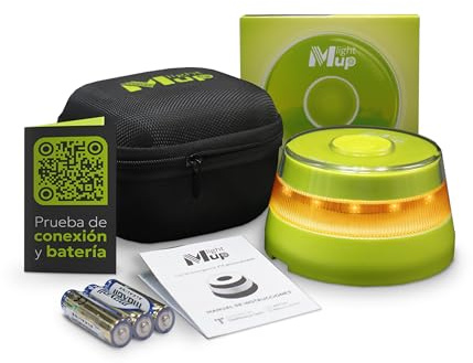 Light MUP Lite Baliza V16 homologada DGT 3.0-Geolocalización IoT-Luz Emergencia conectada-Señalización Flash Coche-Obligatoria en 2026-Datos Telefónica Tech hasta 2038