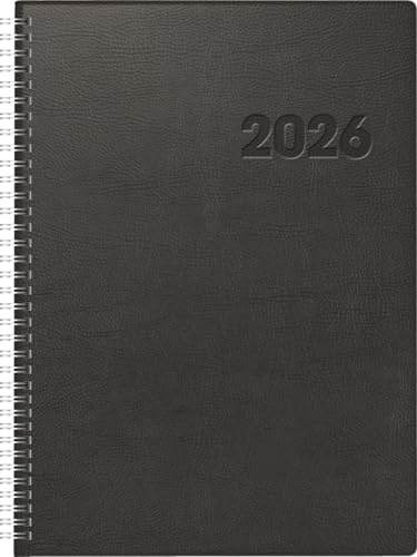 rido/idé Buchkalender Mod. Conform 2026 | A4, Kunststoff, schwarz