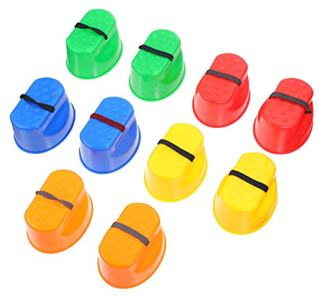 CIYODO 5paare Junge Mädchen Sports Stelzen Spielzeug Robustes Outdoor Gleichgewichts-trainingsspiel Bunten Smile-Design Fördert Motorik Und Eltern-Junge Mädchen-Beziehung Geeignet Für Akt