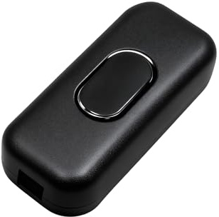 Powice Interrupteur intermédiaire avec protection de mise à la terre, 250 V 6 A, pour câbles d'alimentation à 2 et 3 fils, interrupteur à bascule pour petits appareils et luminaires, interrupteur à