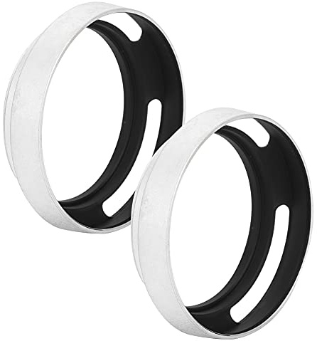 Cryfokt Metal Lens Hood with Anti-Reflection Coating for Improved Imaging Quality, 2Pcs 58mm Lens Hood for Camera Silver, Suitable for Photographers
