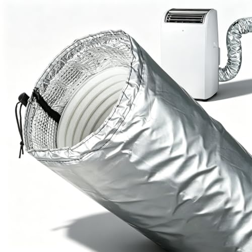 Gaine Isolante Pour Flexible De Clim - Manchon Isolant Tuyau Climatisation, Isolant Tuyau Climatisation ExtéRieur, Housse ImperméAble Pour Tube Ac Portable, Anti-DéPerdition Thermique (Argent)