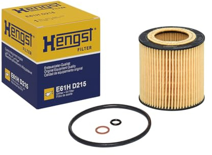 HENGST - Ölfilter E61H D215 - Öl-Filtereinsatz für KFZ | Hochwertiger Motorölfilter für KFZ mit Otto- oder Dieselmotor - Robuster Ölfilter mit hoher Schmutzaufnahmefähigkeit