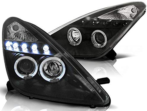 TOYOTA - Faros delanteros CELICA T230 99-05 Angel Eyes Negro