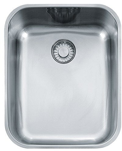Franke fregadero de cocina de acero inoxidable Stell (seda) con único y una mitad cuenco de Ariane ARX 110 – 35 122.0154.914, gris
