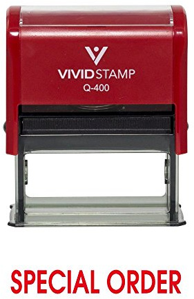 Special Order Self Inking Rubber Stamp (Red Ink) - X-Large