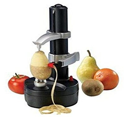 Herramienta eléctrica automática para pelar patatas y frutas, pelador eléctrico, giratorio automático, pelador de manzanas, pelador de patatas, máquina de cocina multifunción de acero inoxidable