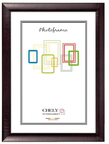 CHELY INTERMARKET MOD257 Marco Fotos Pared 70X100Cm Wengue Madera Elegante Marcos Para Cuadros Marcos Fotos Grandes Marcos Pared Hogar Oficina Diploma Certificados Decoracion Interior