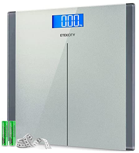Etekcity Scale for Body Weight, Bathroom Digital Electric Scale for People, Measures Weight up to 400 lbs, Silver