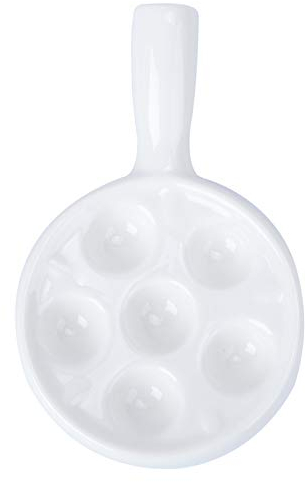 Schneckenpfanne Mit Ergonomischen Griffen 6 Löcher Keramik Backform Für Ofen Stapelbar Und Leicht Zu Reinigen Ideal Für Zuhause Und Restaurant Weiß