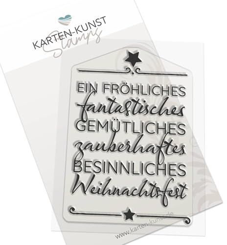 Kartenkunst Clear Stamp-Set Motiv-Stempel Karten-Kunst Weihnachten KK-0197 - Fantastisches Weihnachtsfest
